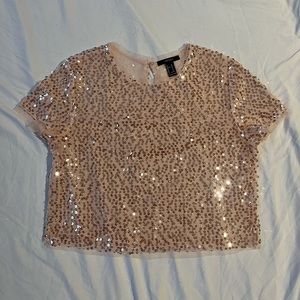 NWOT light pink sequin top